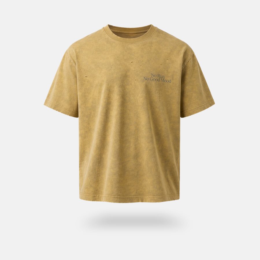 RUNNR ReflectFlow Tee in washed gold