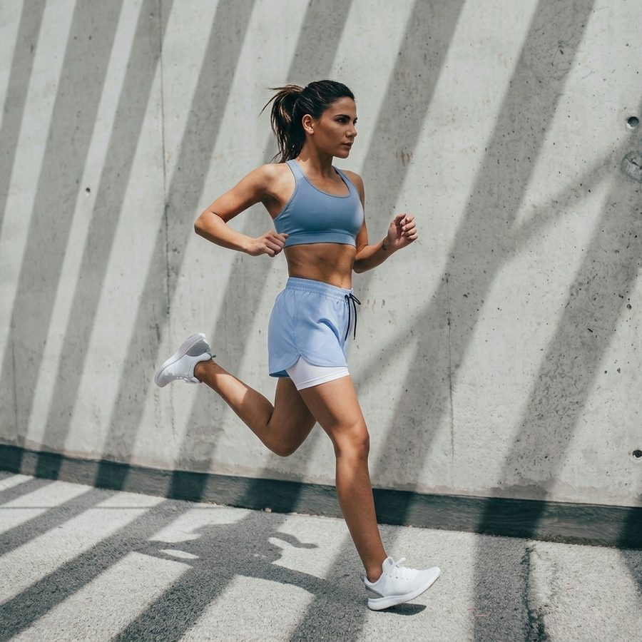 Runner wearing the Women 2-in-1 Shorts